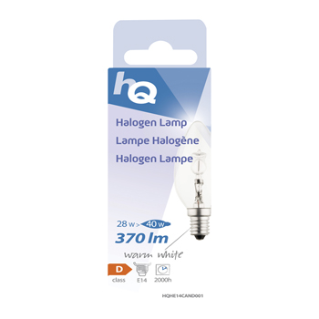 HQHE14CAND001 Halogeenlamp e14 kaars 28 w 370 lm 2800 k Verpakking foto